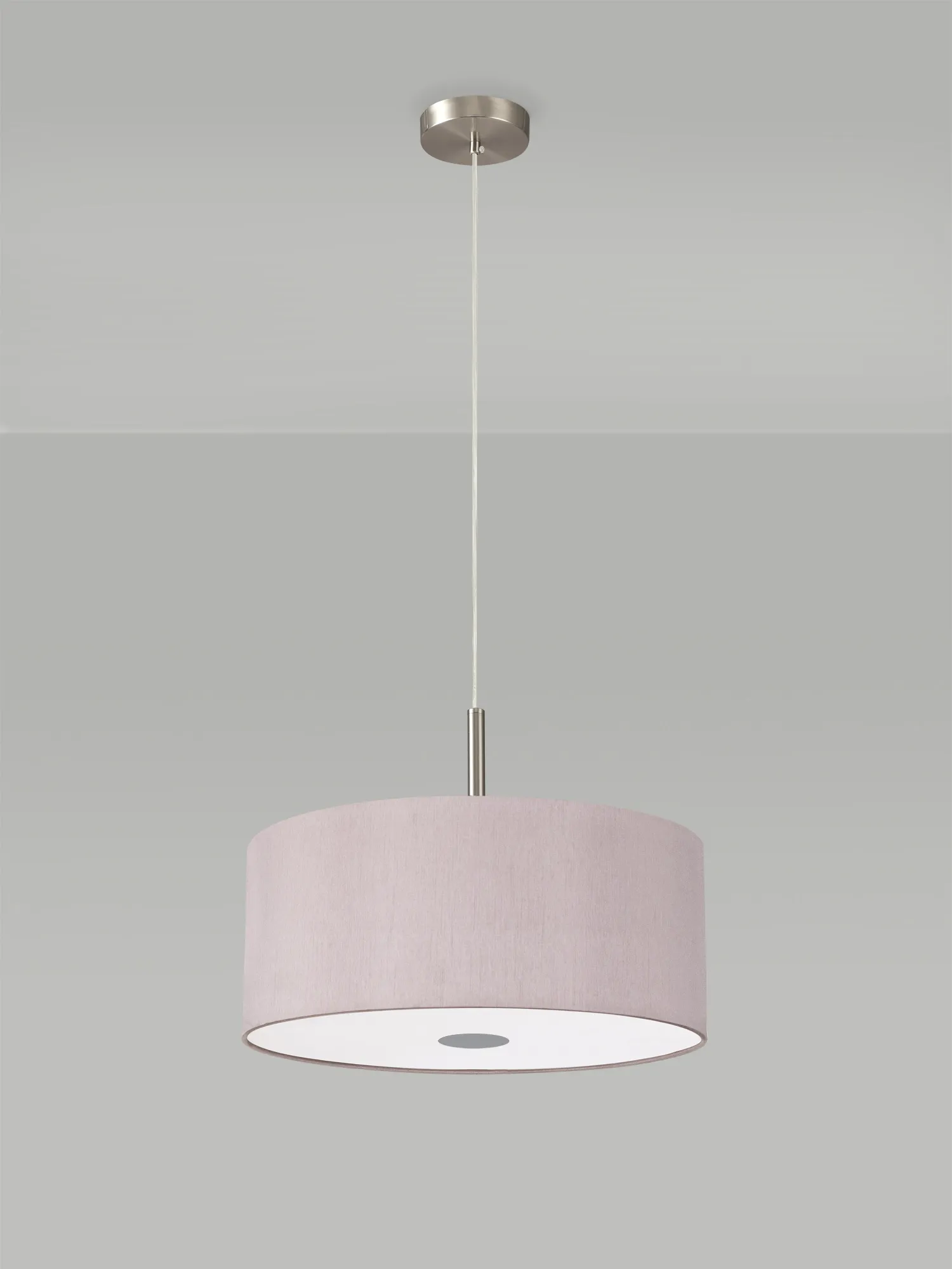 Baymont 40x18cm 3 Light Pendant Satin Nickel, Taupe/Halo Gold, Frosted Diffuser DK0435  Deco Baymont SN TA